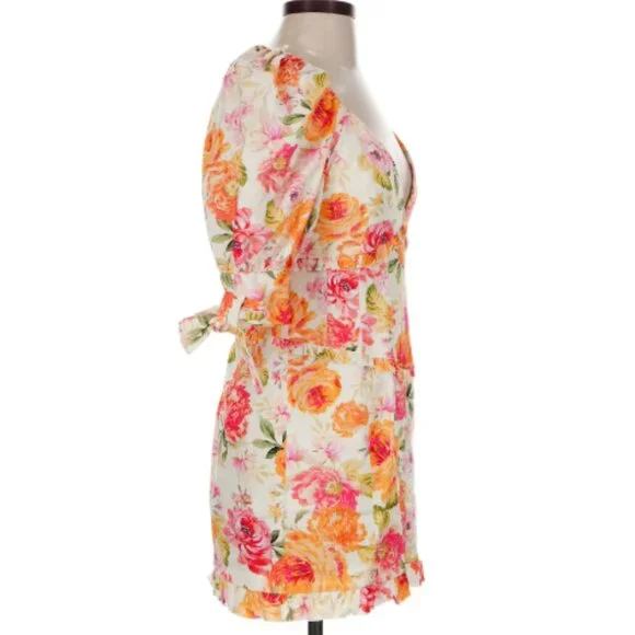 Floral Linen Dress - Picture 3 of 6